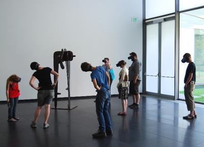  / Students from the Kansas City Art Institute visiting the new Bloch Building